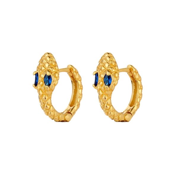 *NEW 925 Sterling Silver Serpenti Huggie Hoops - Picture 7 of 7